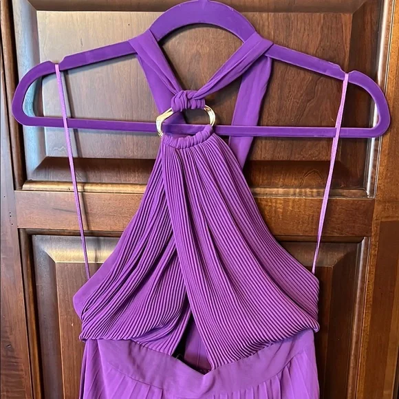 Zara Purple Halter Dress - Picture 2 of 5